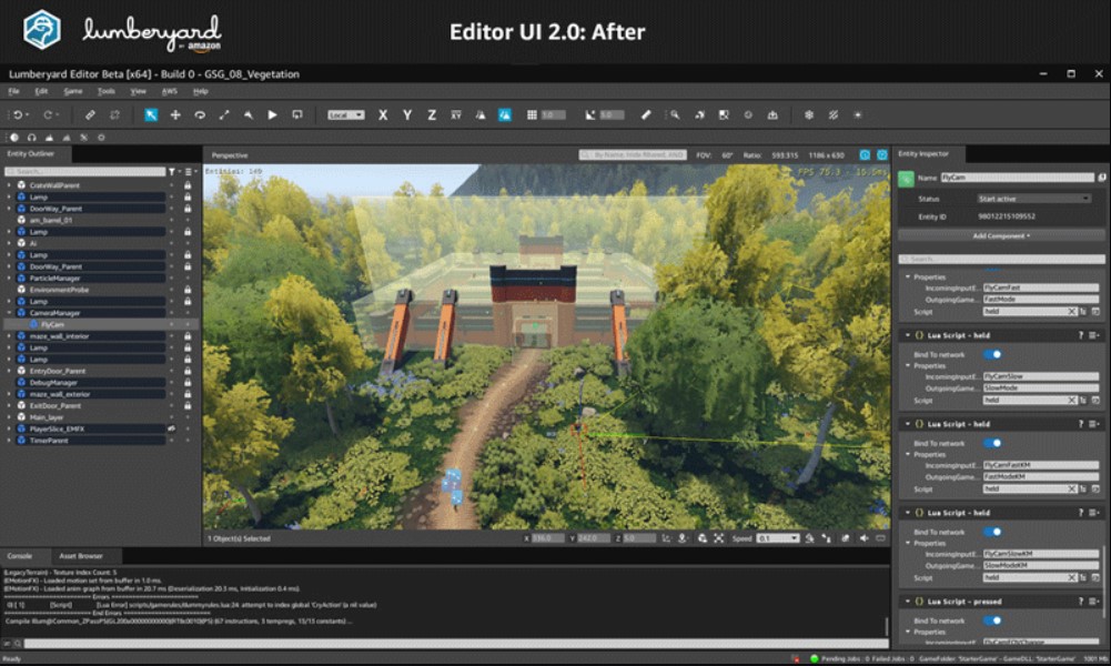 screenshot of Amazon Lumberyard